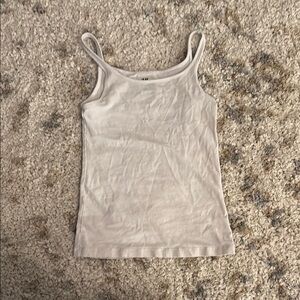 H&M White Fitted Tank Top